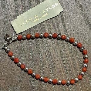 Beaded Sterling Silver Bracelet